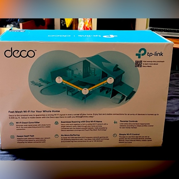 TP Link WiFi whole home mesh 3 piece system - Picture 2 of 6